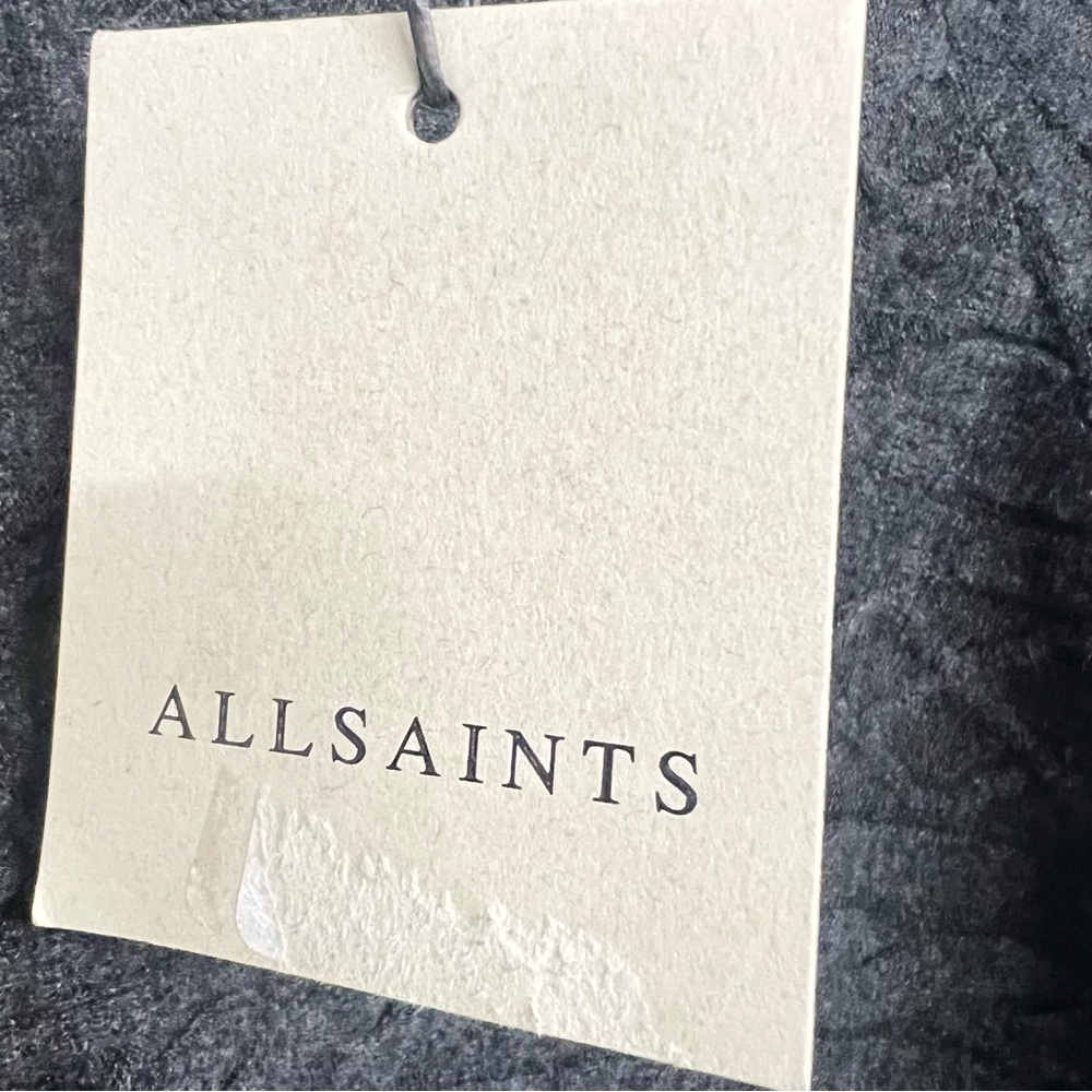 AllSaints Black Cropped Cable Knit Turtleneck Sweater - Picture 4 of 4